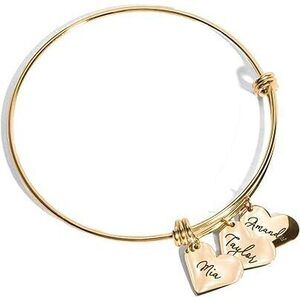 Personalized Name Bracelets For Women Handmade Heart Charm Custom Engraved Name